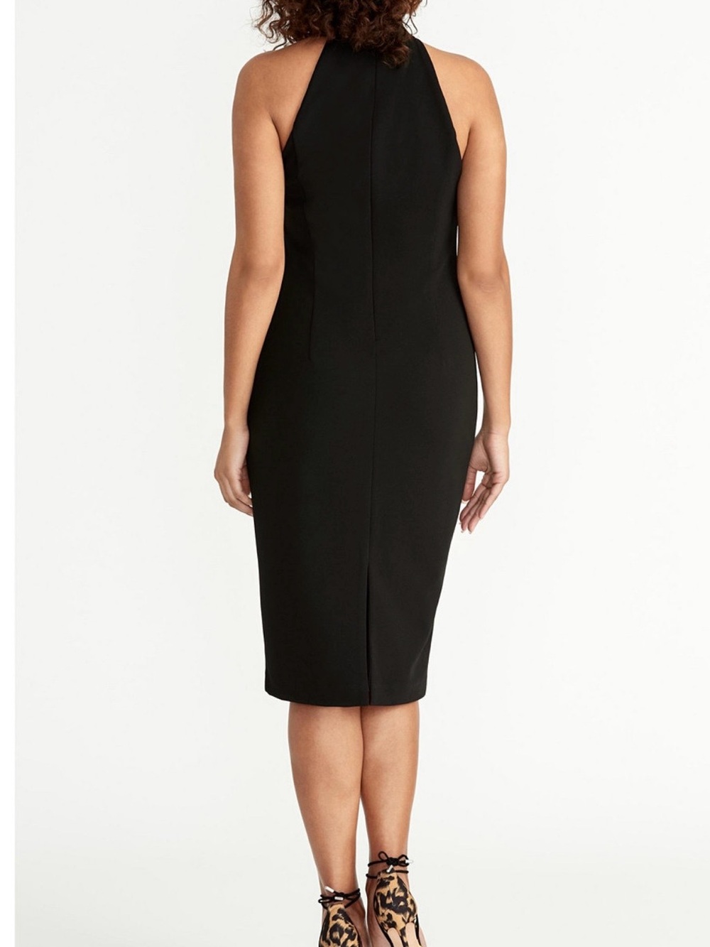RACHEL Rachel Roy Black Halter-Back Midi Dress